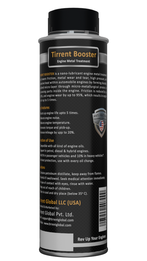 Tirrent Booster 275 ml can — back label